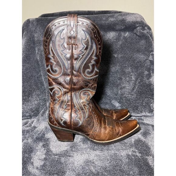Ariat Women's Cowgirl Boots Size 7.5 Leather Pull-On Western Boots